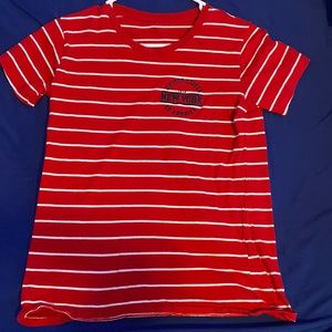 red stripes t-shirt